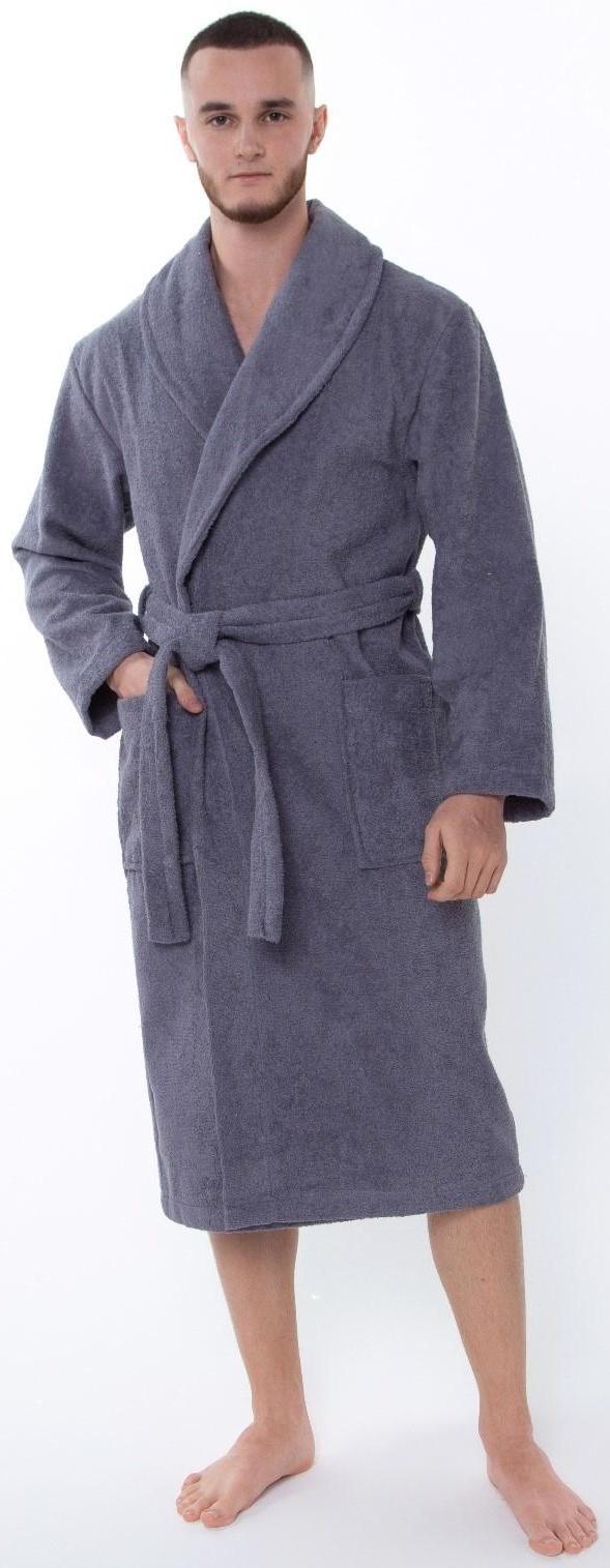 Халат мужской «Банный», цвет графит, размер 56