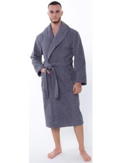 Халат мужской «Банный», цвет графит, размер 56