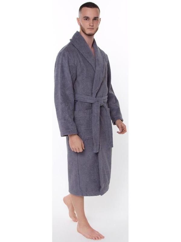 Халат мужской «Банный», цвет графит, размер 56