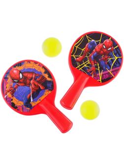 Набор игровой, ракетки 8×12 см и два мячика, Человек-паук