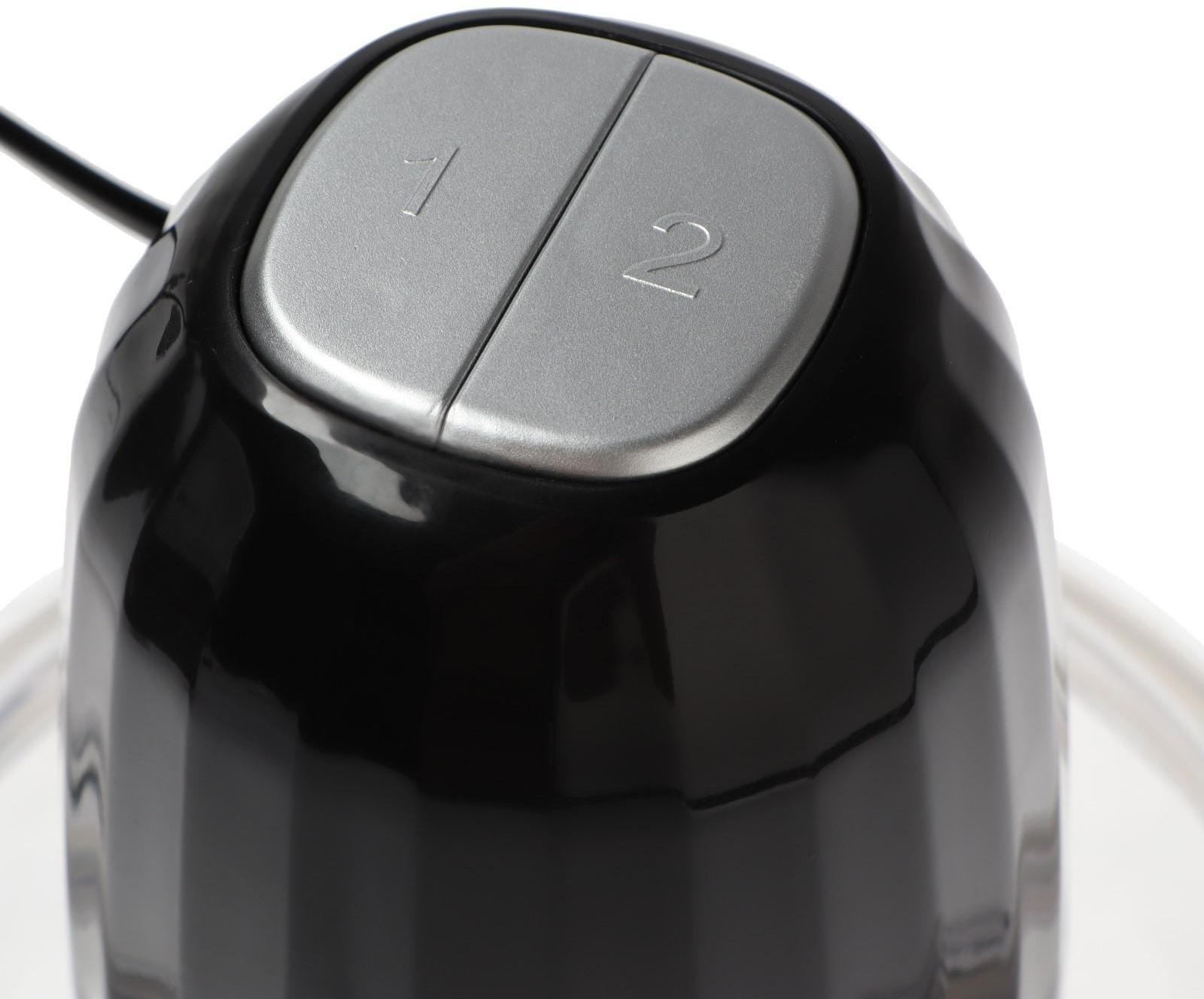 Измельчитель WILLMARK WMC-7088, стекло, 500 Вт, 2 л, 2 скорости, чёрный