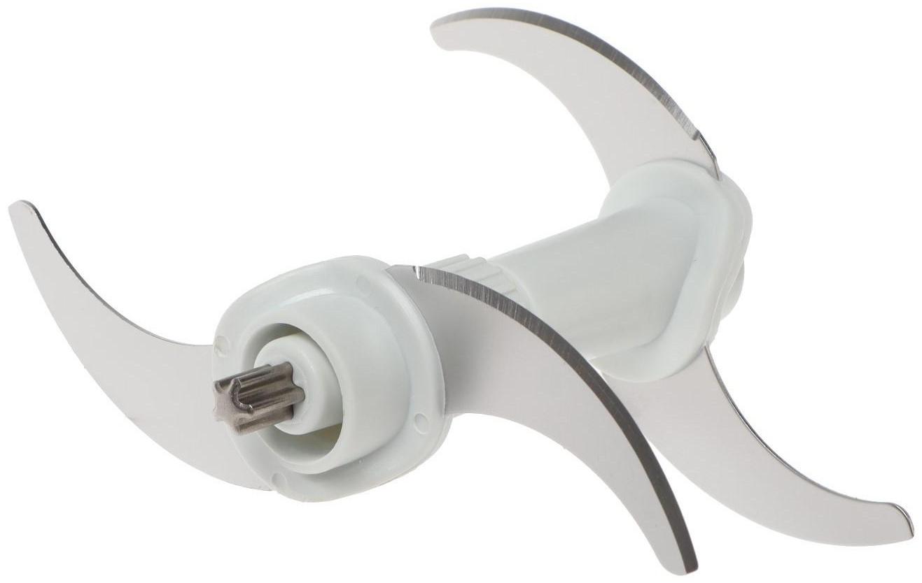 Измельчитель WILLMARK WMC-7288SS, стекло, 550 Вт, 2 л, 2 скорости, серебристо-чёрный