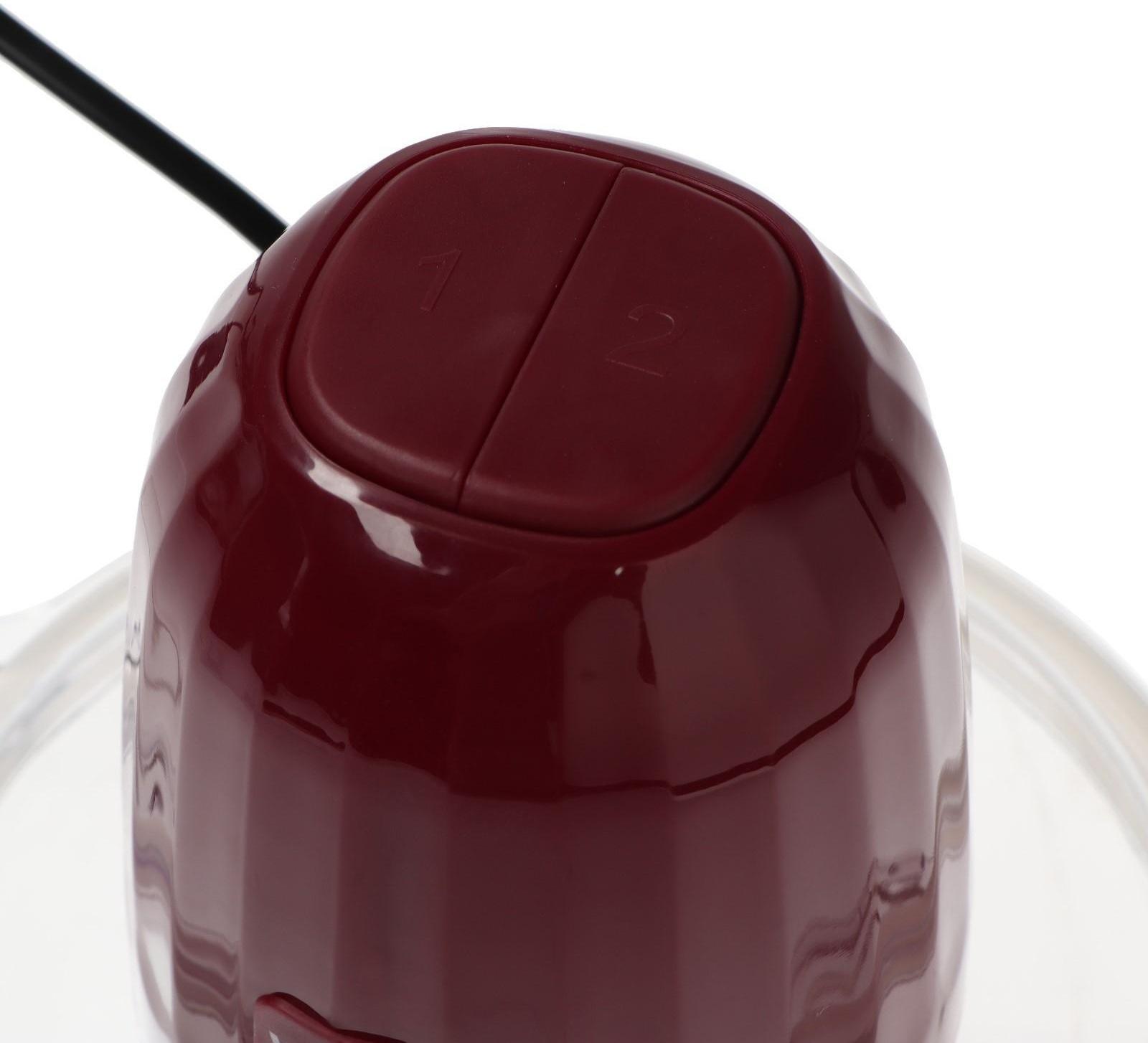 Измельчитель WILLMARK WMC-7088, стекло, 500 Вт, 2 л, 2 скорости, пурпурный