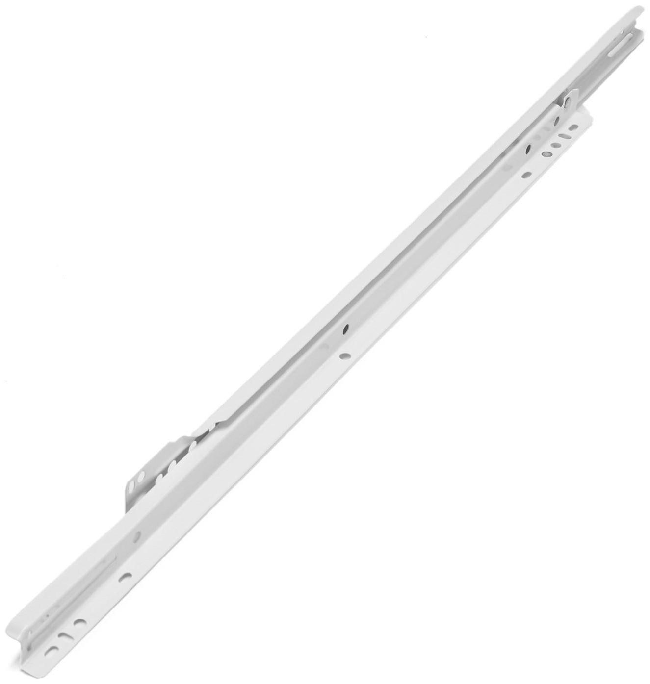 Роликовые направляющие ТУНДРА, L=500 мм, толщина 0,8 мм, белые, 2 шт.