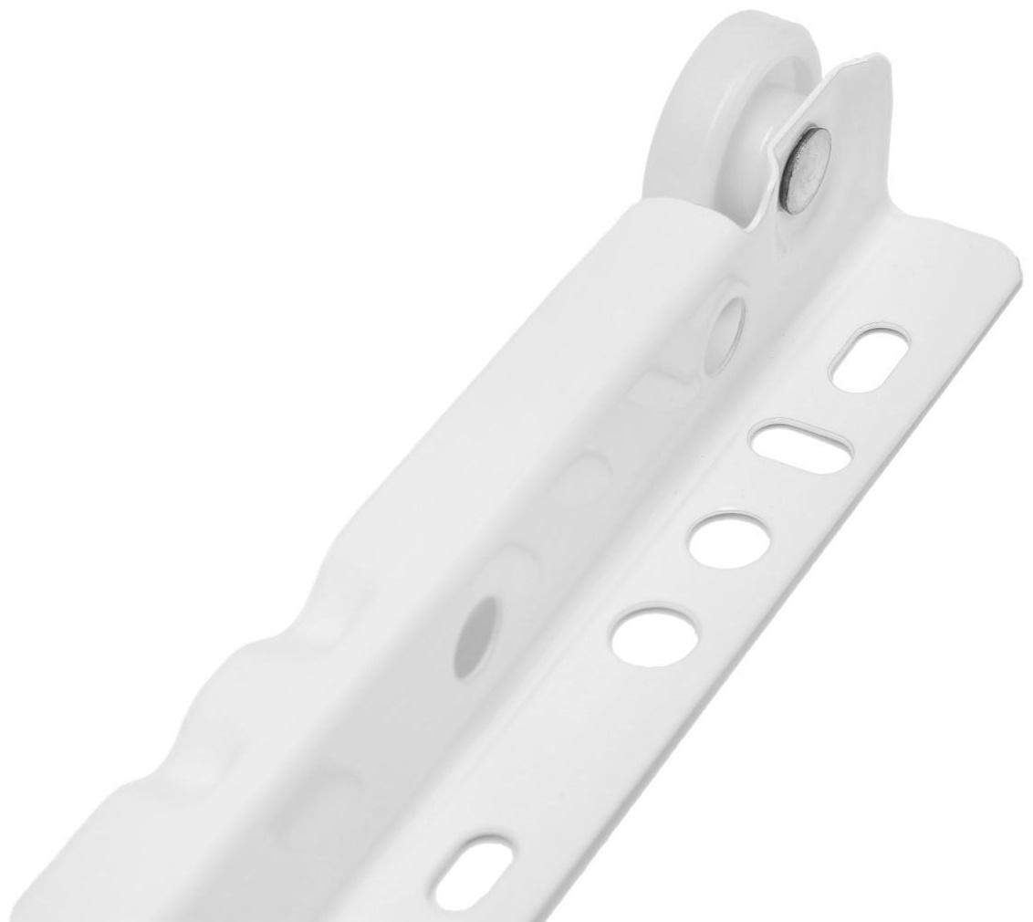 Роликовые направляющие ТУНДРА, L=500 мм, толщина 0,8 мм, белые, 2 шт.