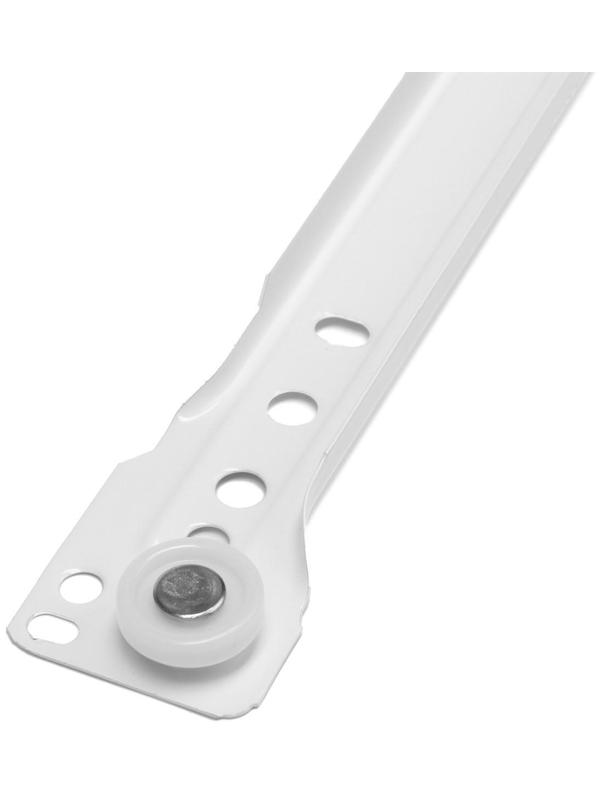 Роликовые направляющие ТУНДРА, L=500 мм, толщина 0,8 мм, белые, 2 шт.