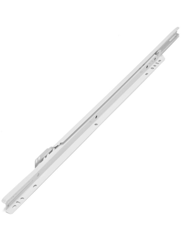 Роликовые направляющие ТУНДРА, L=500 мм, толщина 0,8 мм, белые, 2 шт.