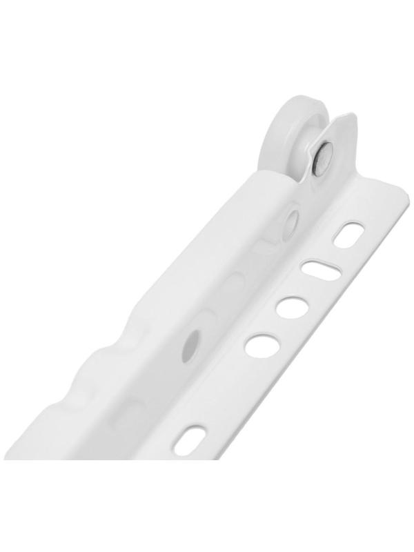 Роликовые направляющие ТУНДРА, L=500 мм, толщина 0,8 мм, белые, 2 шт.