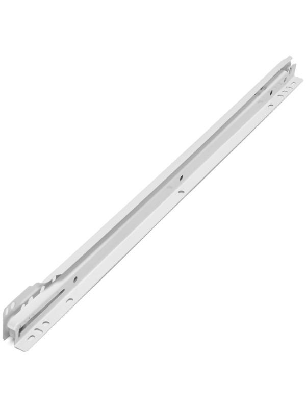 Роликовые направляющие ТУНДРА, L=500 мм, толщина 0,8 мм, белые, 2 шт.