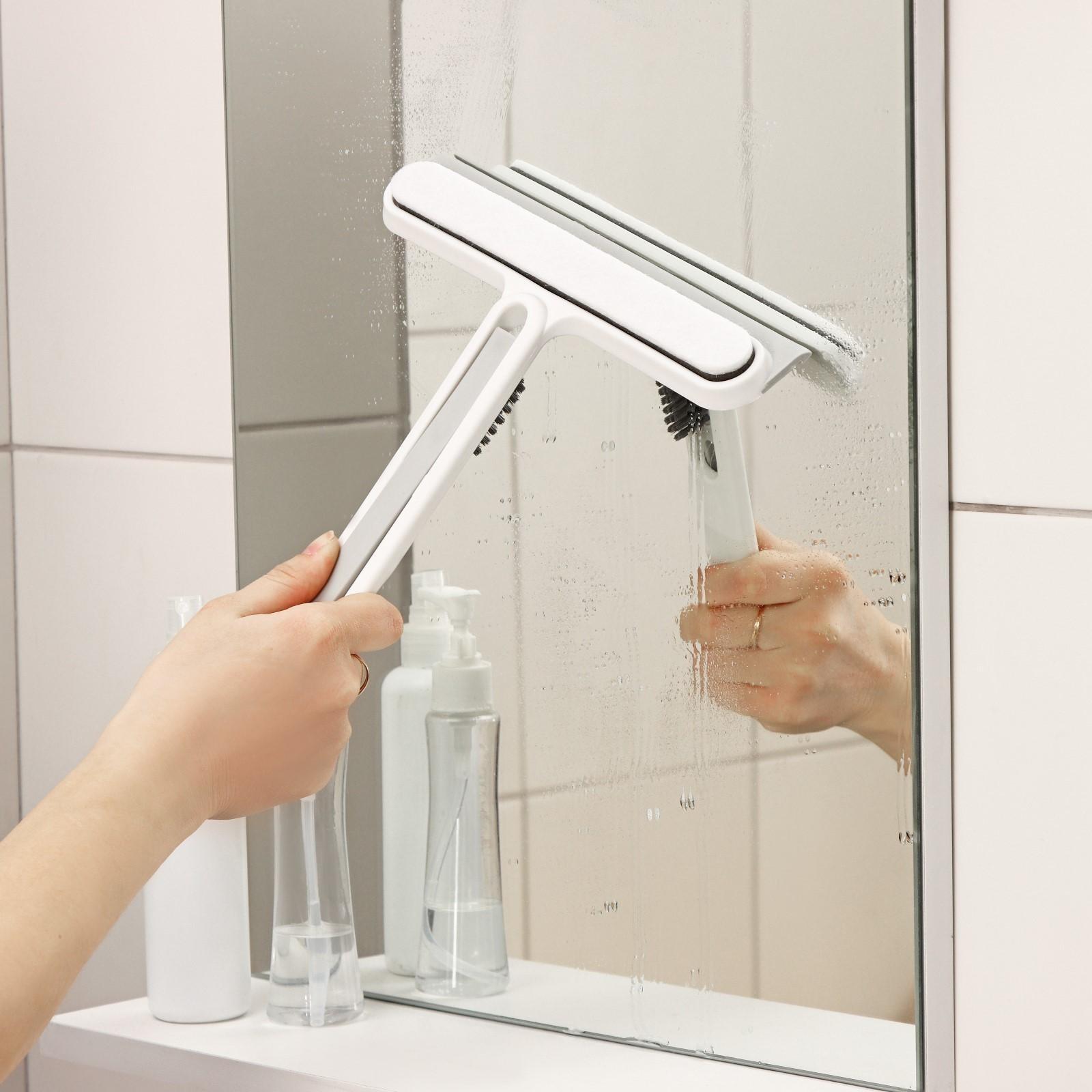 Окномойка Raccoon «Компакт», абразивная моющая часть, дополнительная щётка в ручке, сгон TPR