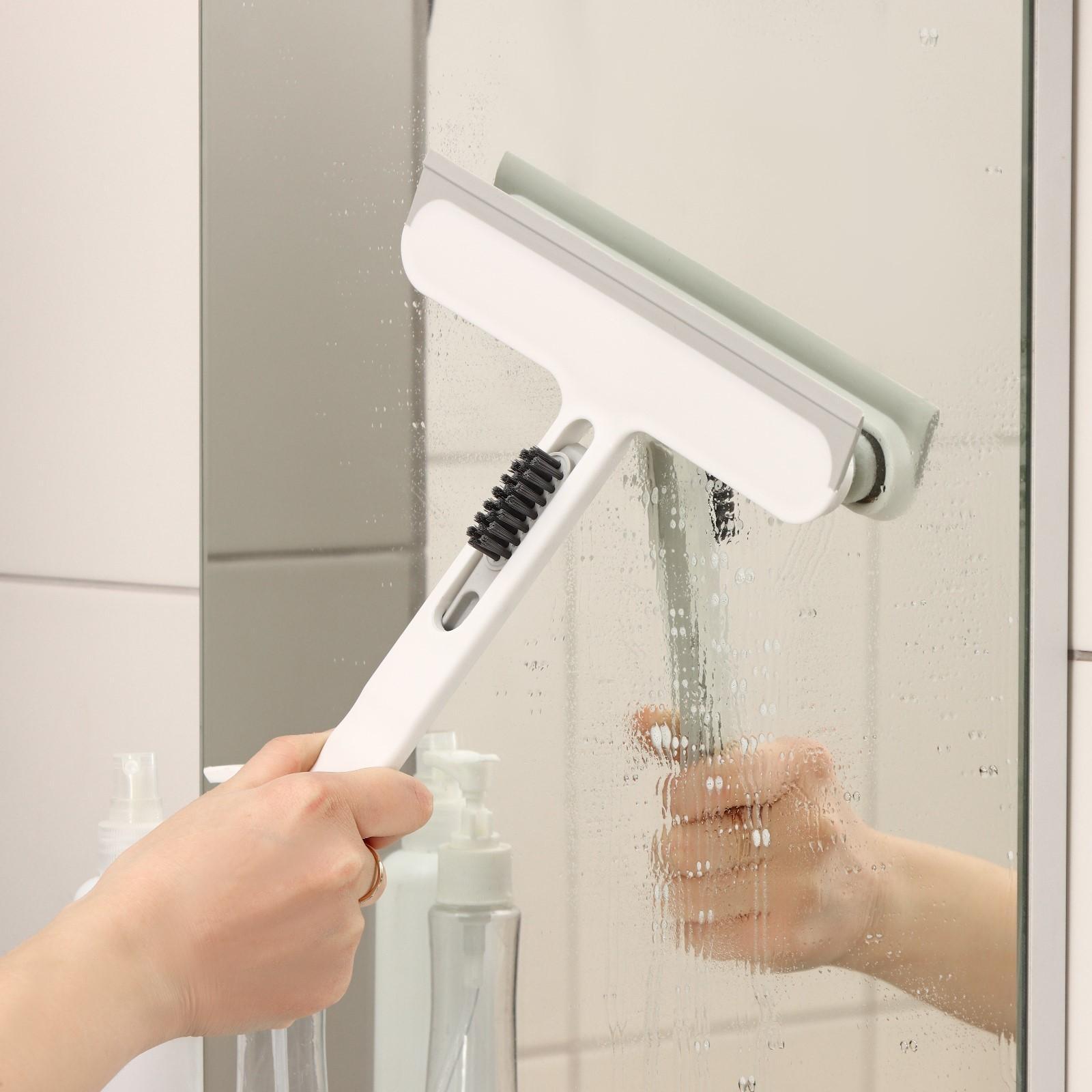 Окномойка Raccoon «Компакт», абразивная моющая часть, дополнительная щётка в ручке, сгон TPR