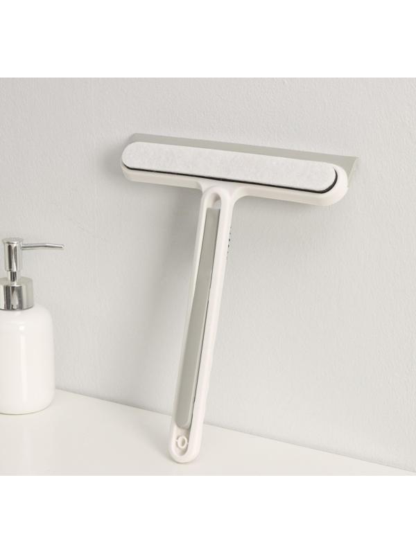 Окномойка Raccoon «Компакт», абразивная моющая часть, дополнительная щётка в ручке, сгон TPR