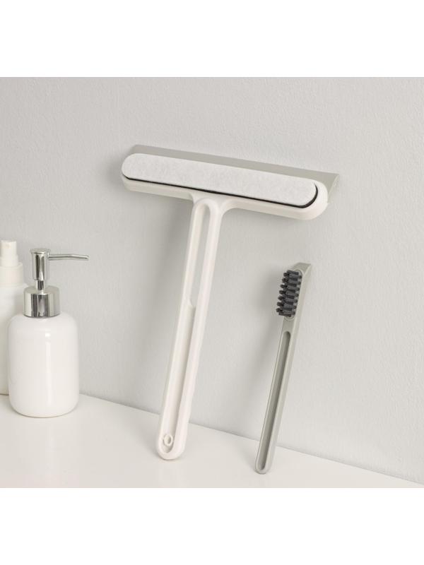 Окномойка Raccoon «Компакт», абразивная моющая часть, дополнительная щётка в ручке, сгон TPR