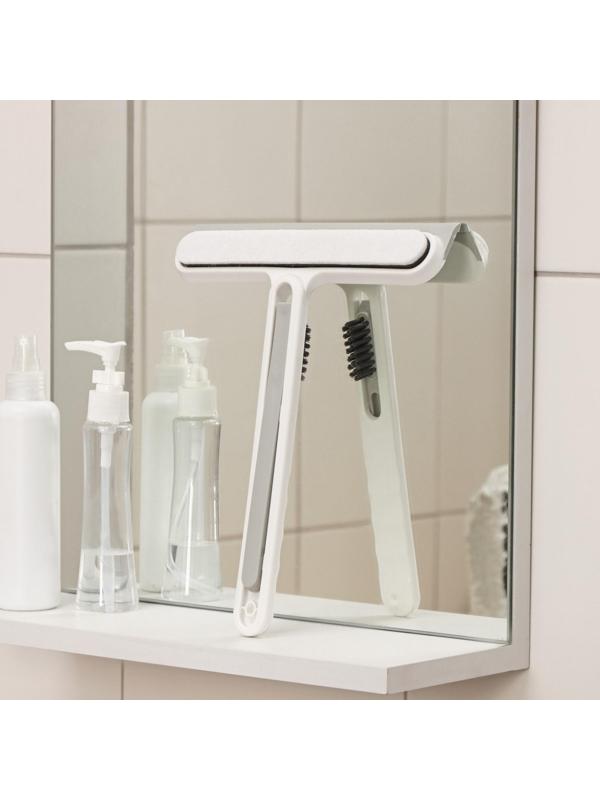 Окномойка Raccoon «Компакт», абразивная моющая часть, дополнительная щётка в ручке, сгон TPR