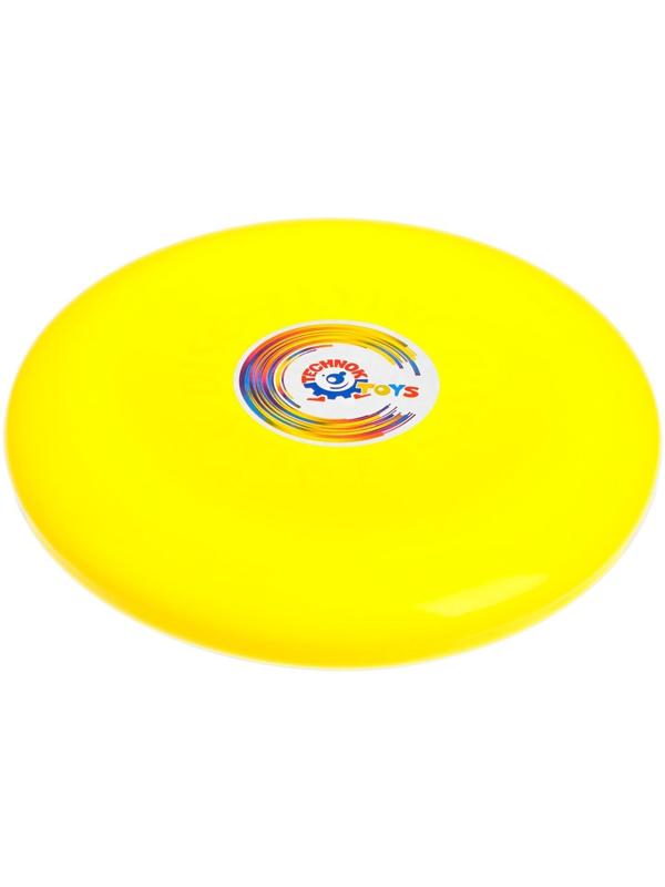 Летающая тарелка, 24 × 24 × 2,5 см, цвет жёлтый + мел в подарок