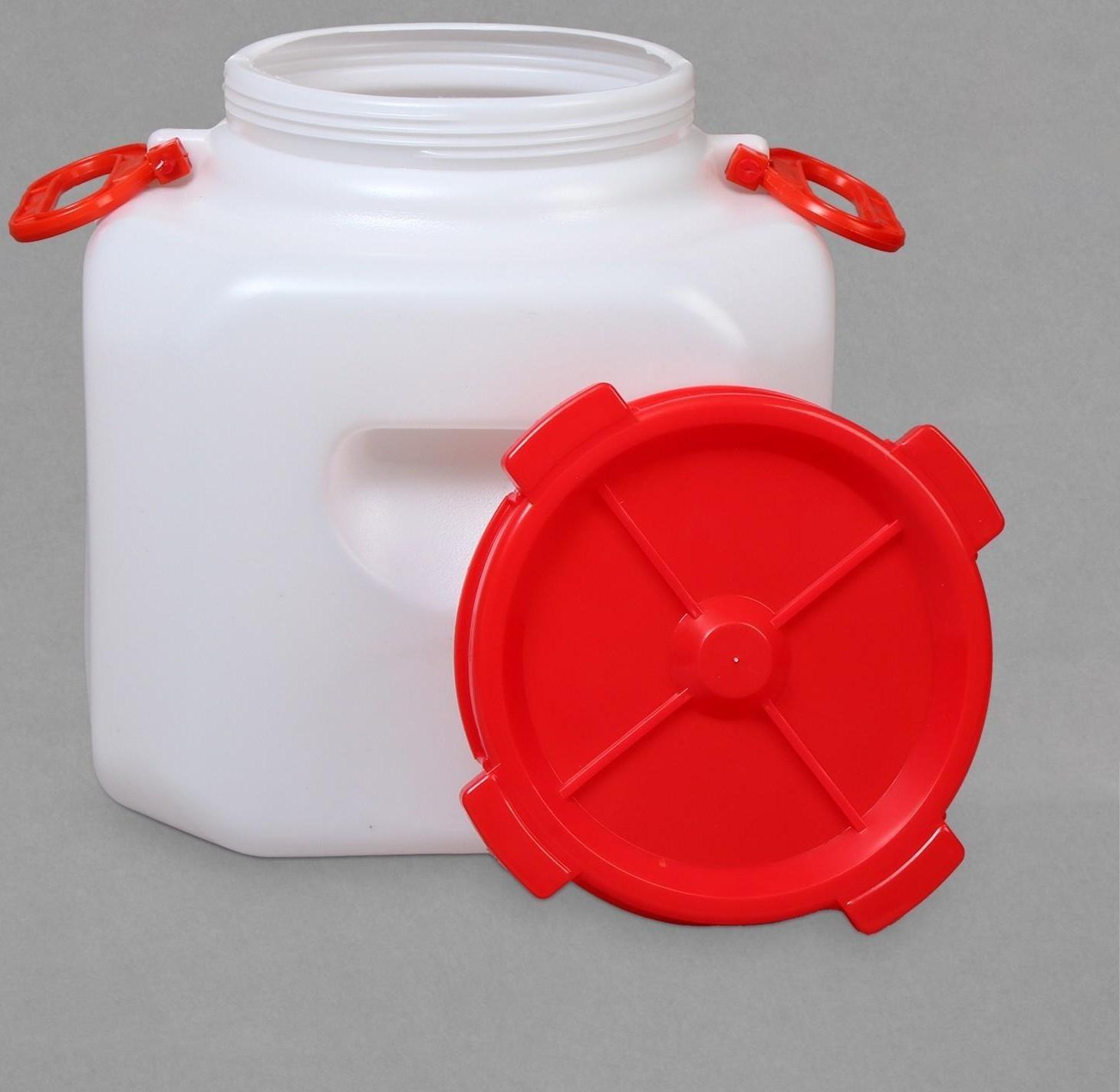 Фляга-бочка пищевая, 30 л, горловина 19,5 см, белая