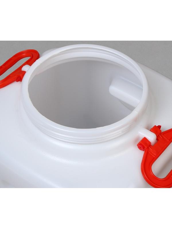 Фляга-бочка пищевая, 30 л, горловина 19,5 см, белая