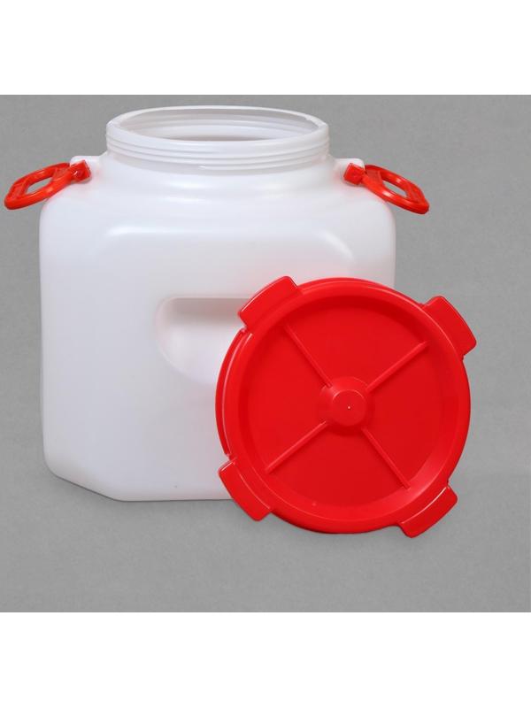 Фляга-бочка пищевая, 30 л, горловина 19,5 см, белая