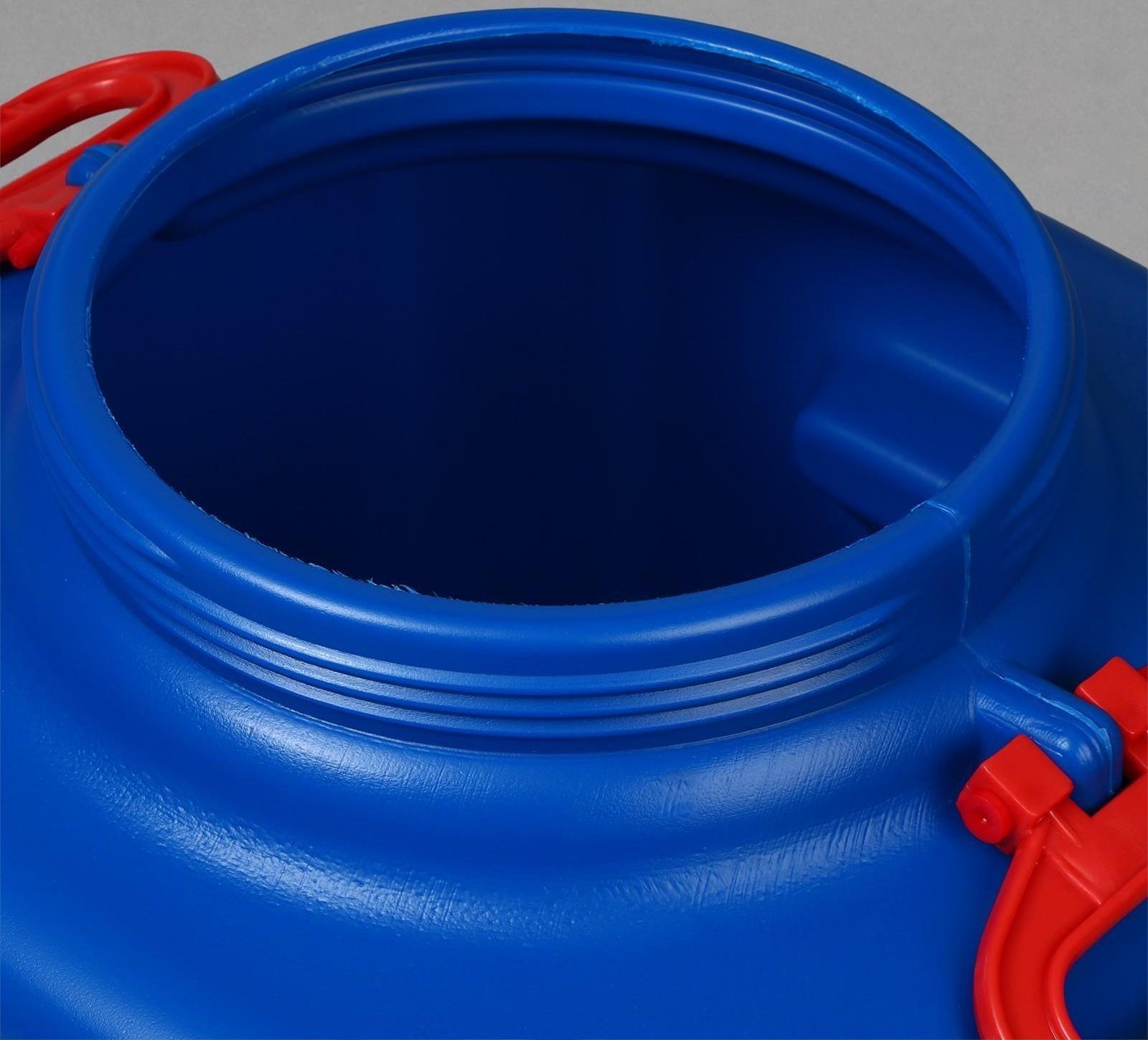 Фляга-бочка пищевая, 30 л, горловина 19,5 см, синяя