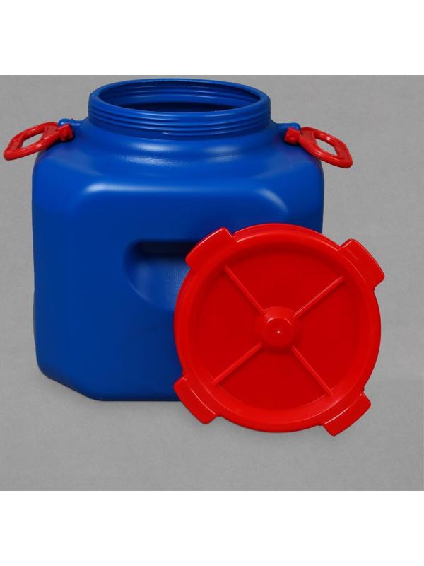 Фляга-бочка пищевая, 30 л, горловина 19,5 см, синяя