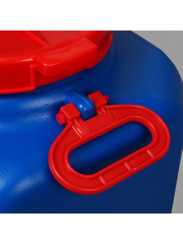 Фляга-бочка пищевая, 30 л, горловина 19,5 см, синяя