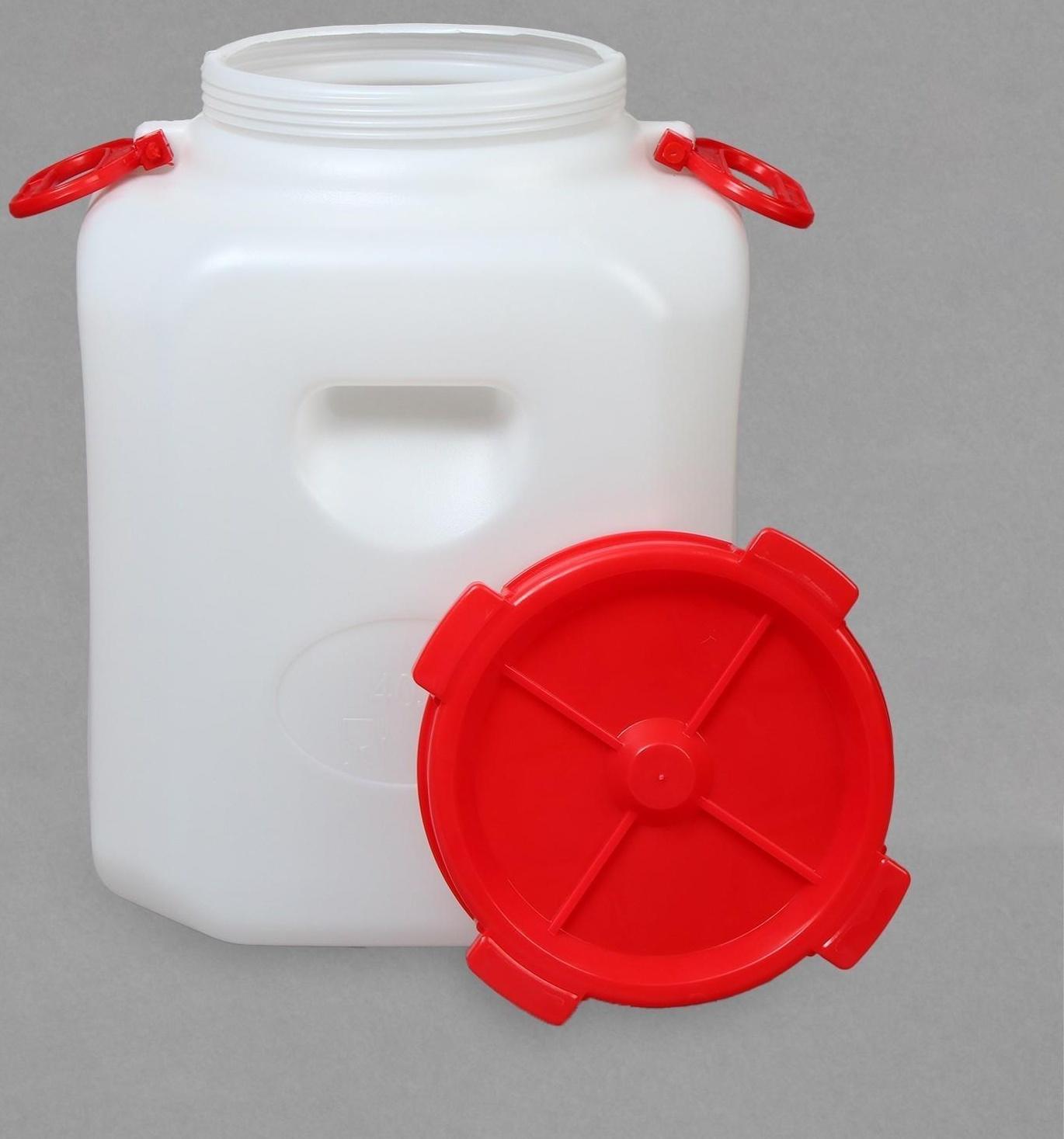 Фляга-бочка пищевая, 40 л, горловина 19,5 см, белая