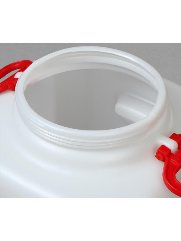 Фляга-бочка пищевая, 40 л, горловина 19,5 см, белая