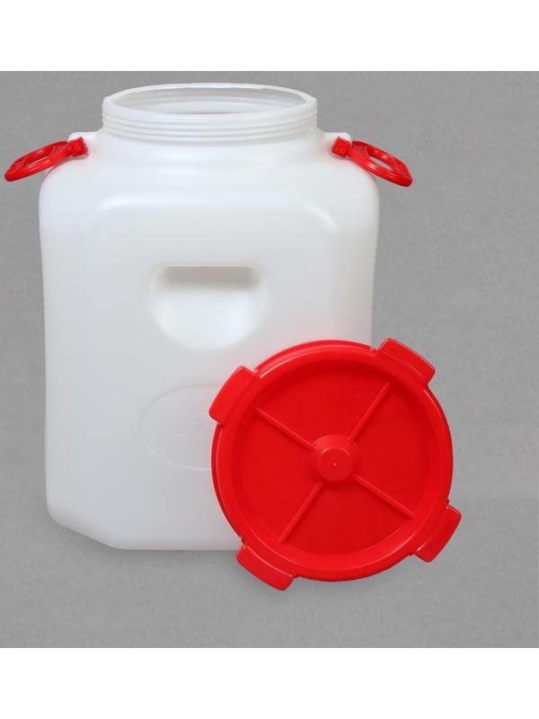 Фляга-бочка пищевая, 40 л, горловина 19,5 см, белая