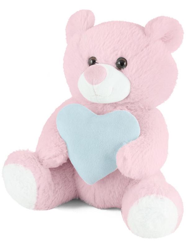 Мягкая игрушка «Мишка с голубым сердечком», 23 см