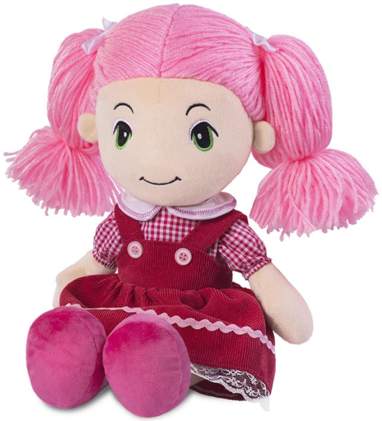 Мягкая кукла «Стильняшка в розовом платье с хвостиками», 40 см