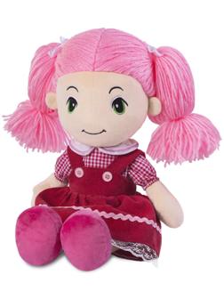 Мягкая кукла «Стильняшка в розовом платье с хвостиками», 40 см