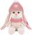 Мягкая игрушка «Зайка в розовом шарфе и шапочке со снежинкой», 20 см