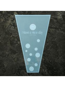 Пакет цветочный Конус, голубой, 28х9х44см±1см