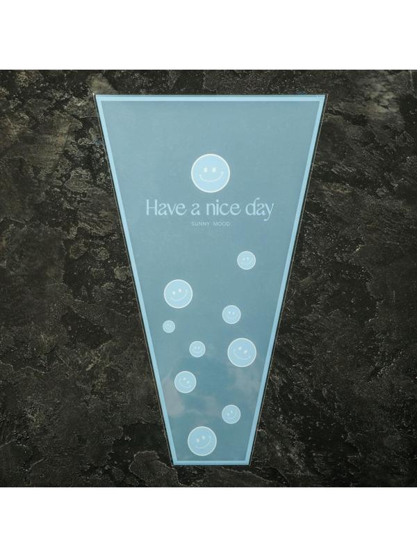 Пакет цветочный Конус, голубой, 28х9х44см±1см