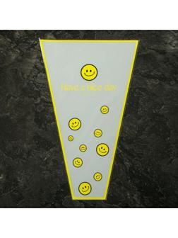 Пакет цветочный Конус, белый, 28х9х44см±1см