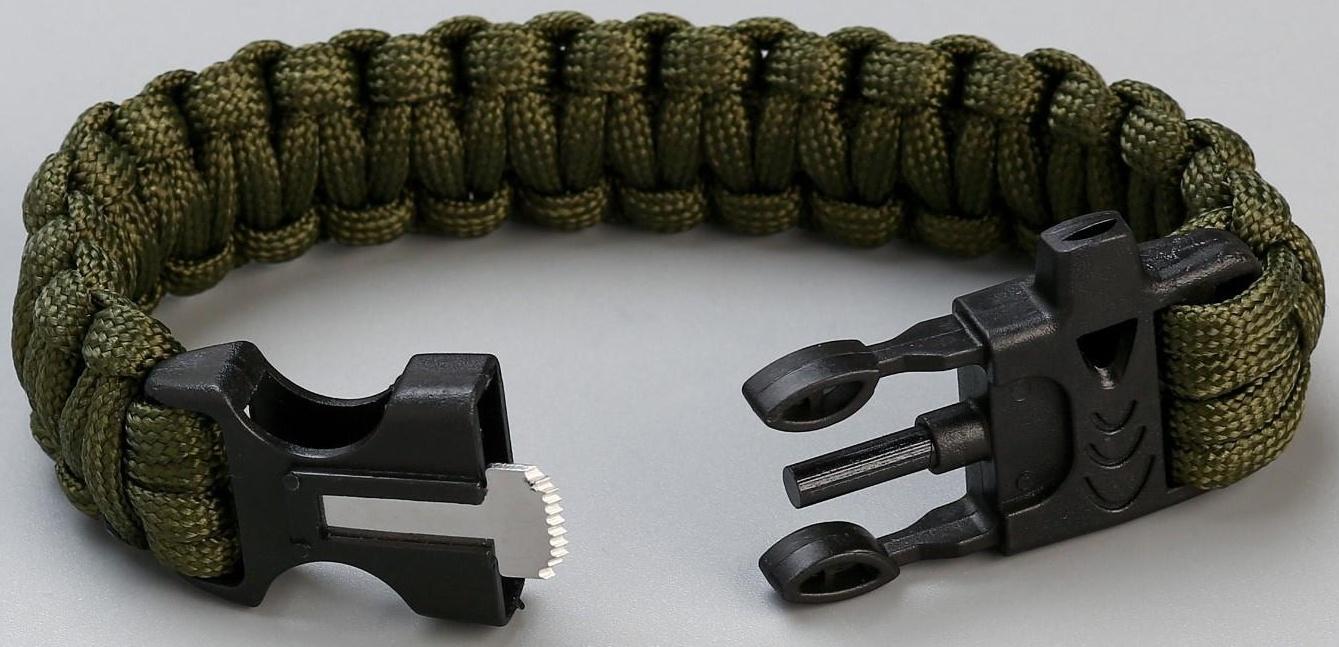 Набор подарочный 3в1 (браслет, карта выживания, нож складной) 100% мужик