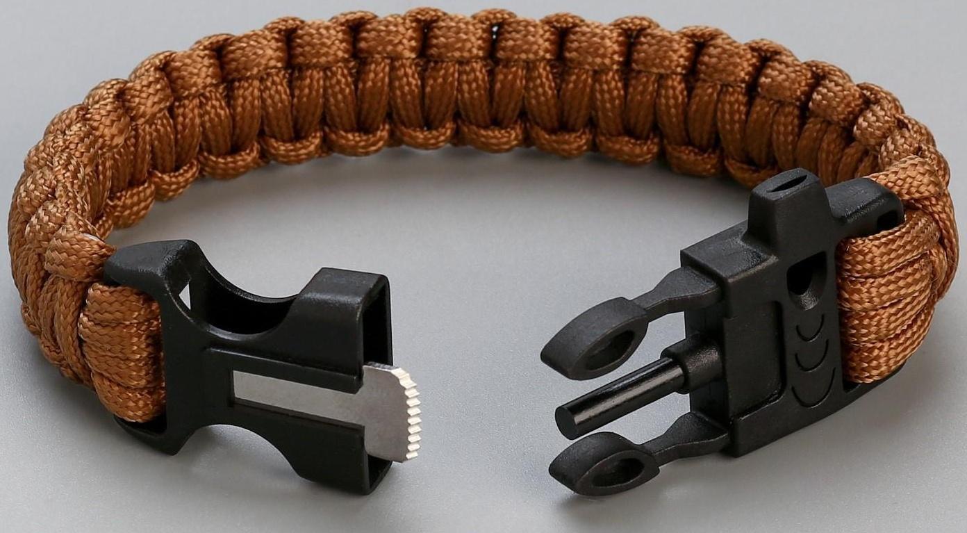 Набор подарочный 4в1 (браслет, карта выживания, нож складной, пила-струна) Лучший мужчина