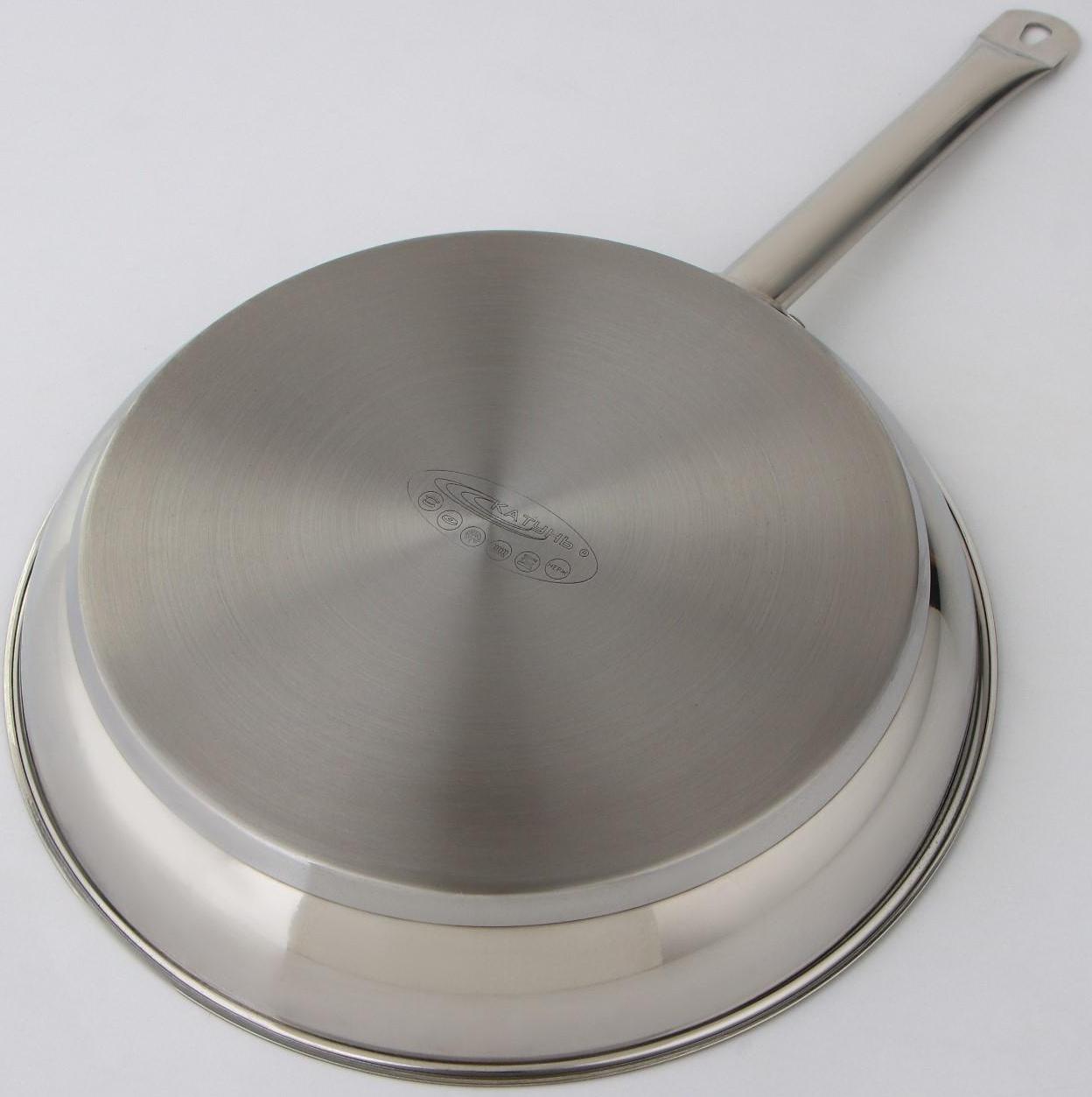 Сковорода «Общепит», d=34 см, корпус 0,6 мм, дно ТРС 3,5 мм, индукция