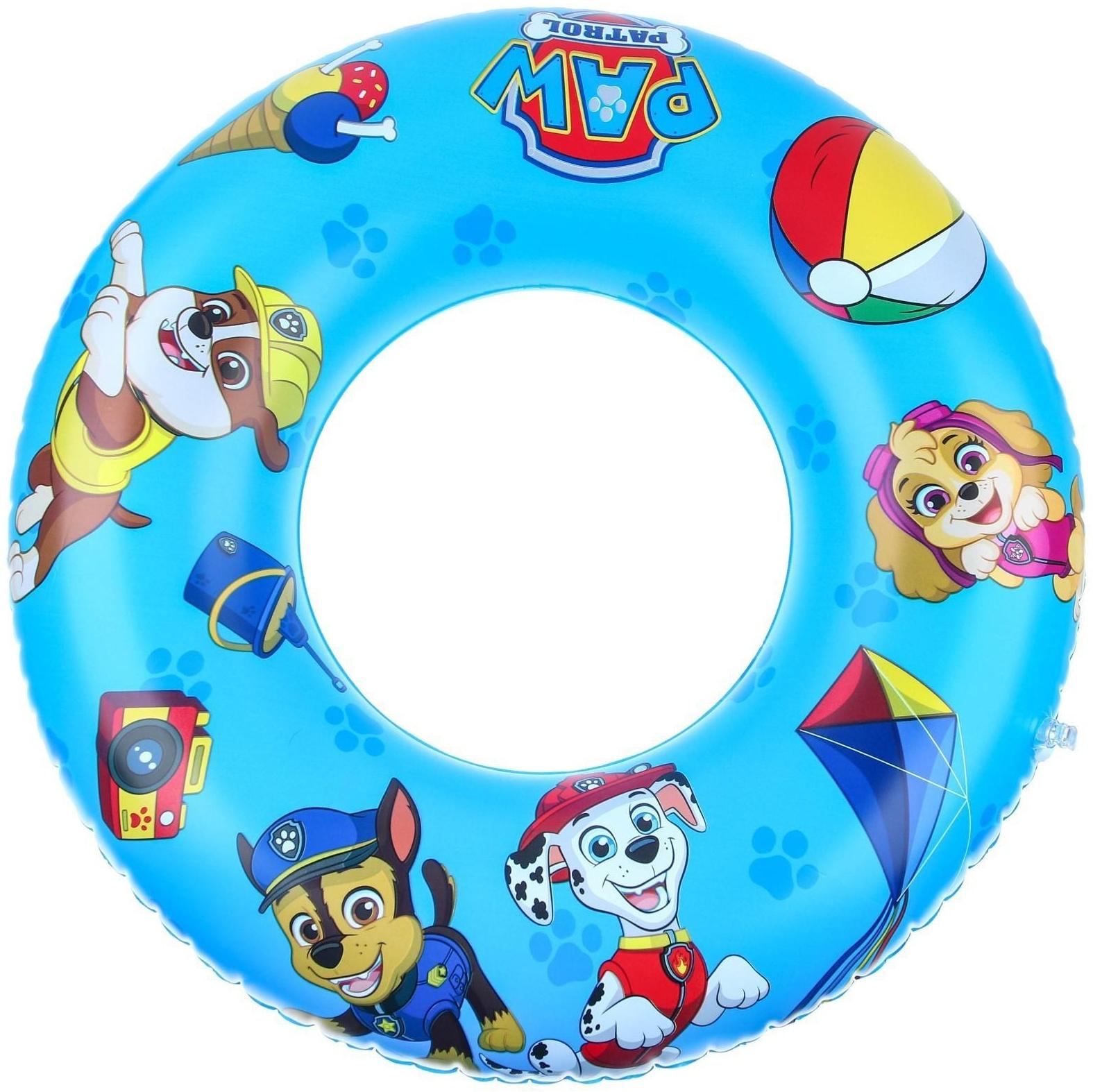 Круг надувной для плавания 55 см, детский, Щенячий патруль, цвет голубой