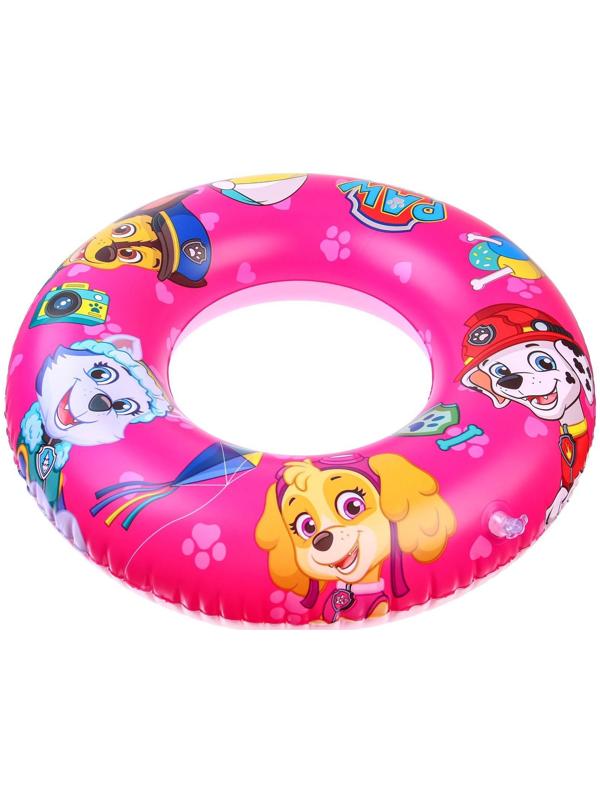 Круг надувной для плавания 55 см, детский, Щенячий патруль, цвет розовый
