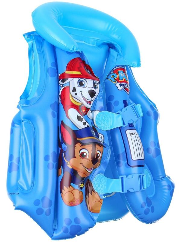 Жилет надувной для плавания, детский, Щенячий патруль, цвет голубой