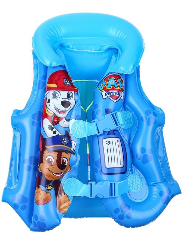 Жилет надувной для плавания, детский, Щенячий патруль, цвет голубой