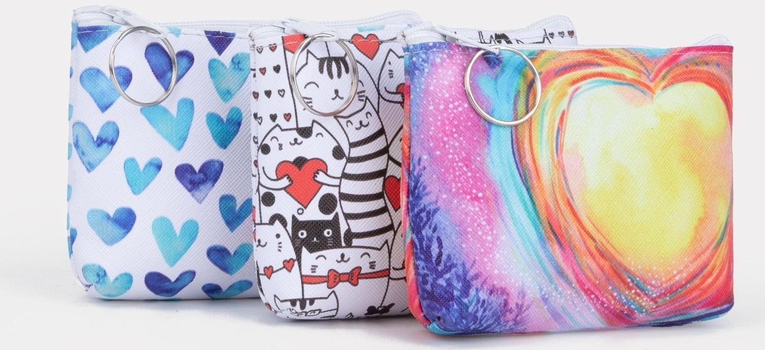 Кошелёк на молнии, цвет МИКС