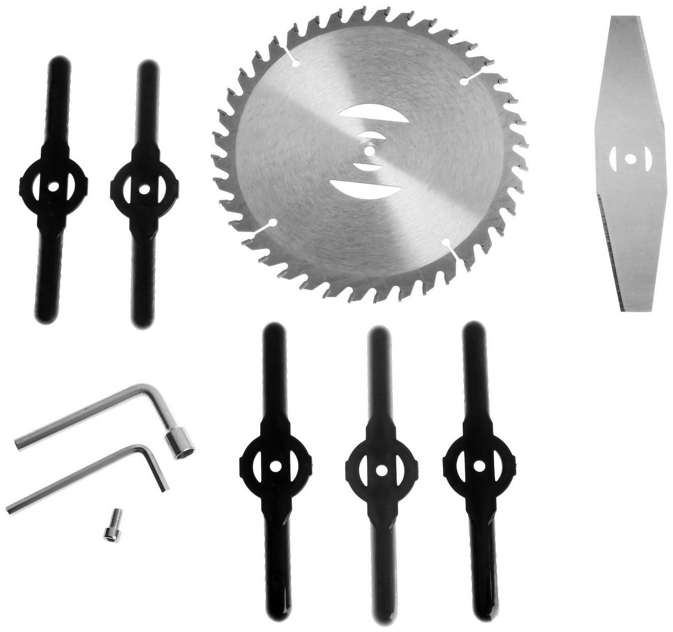 Триммер аккумуляторный ТУНДРА, 12 В, 300 Вт, 1.2 Ач, 12000 об/мин, телескопическая штанга