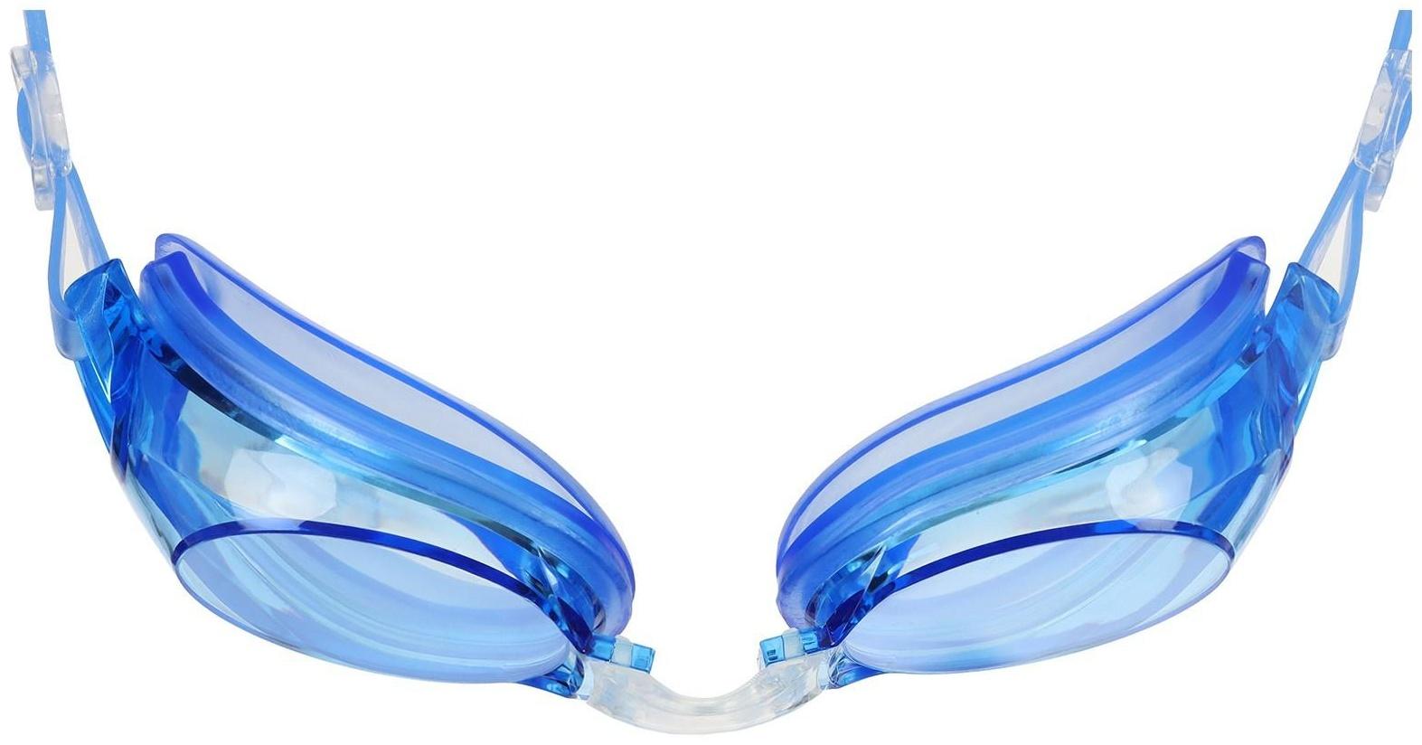 Очки для плавания, взрослые + беруши, цвет синий