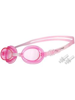 Очки для плавания, детские + беруши, цвет розовый