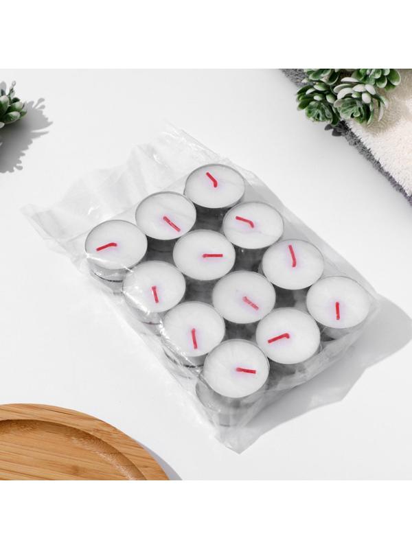 Набор свечей чайных в гильзе, 25 шт, без запаха