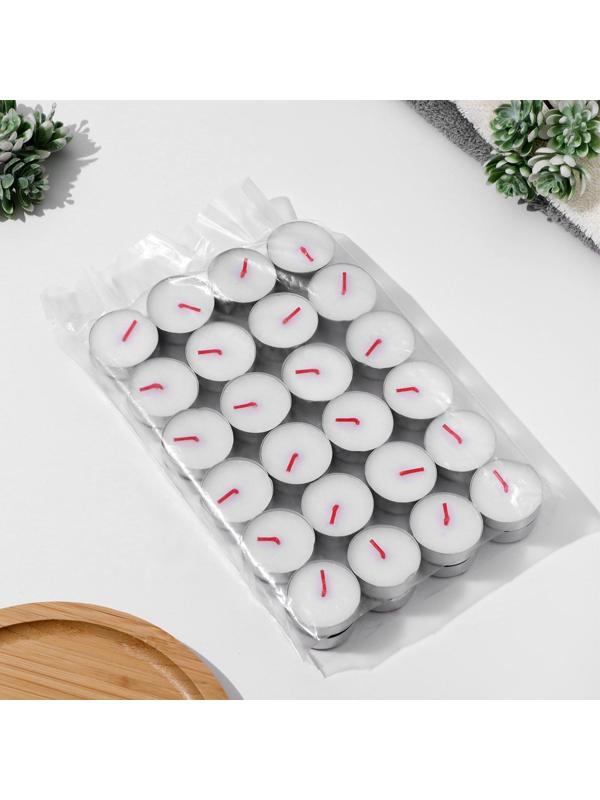 Набор свечей чайных в гильзе, 50 шт, без запаха