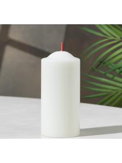 Свеча - столбик, 12х5,6 см, белая