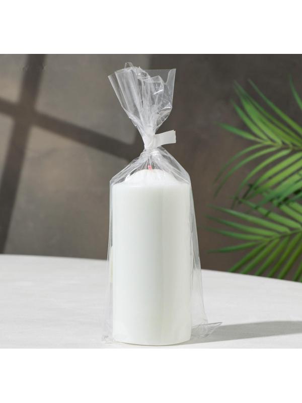 Свеча - столбик, 12х5,6 см, белая